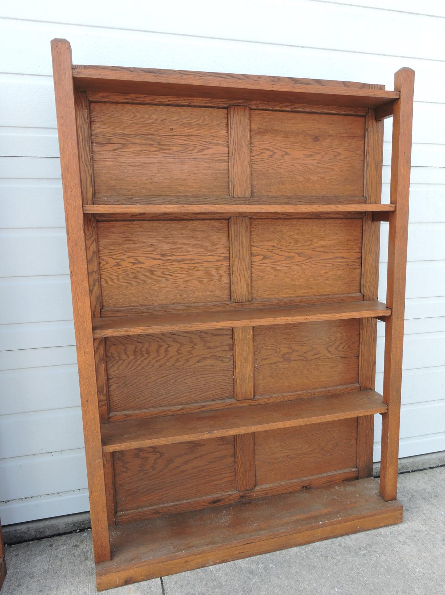 Oak bookcase shelf, 61"h, 41"w (1 of 1)