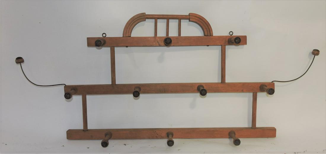 Wall hanging coat/hat rack: .