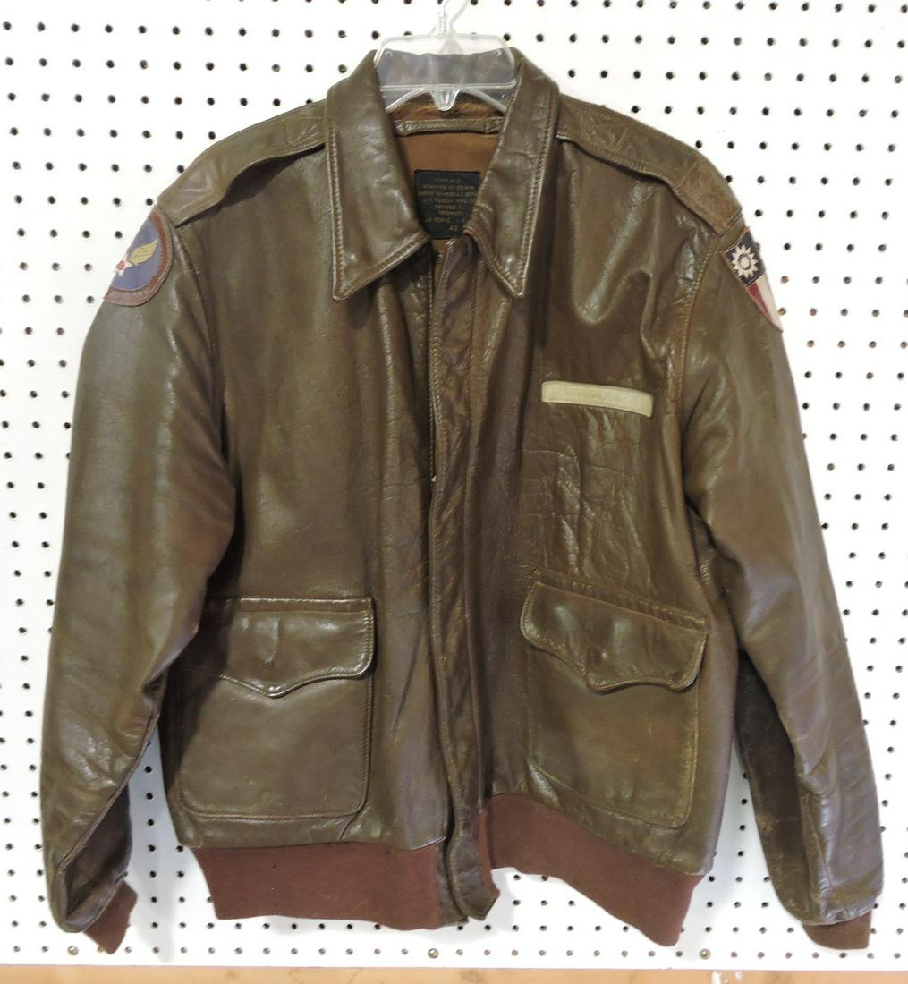 US Air Force leather flight jacket, (1 of 6)