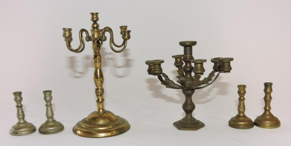Lot of early brass miniature candle (1 of 1)