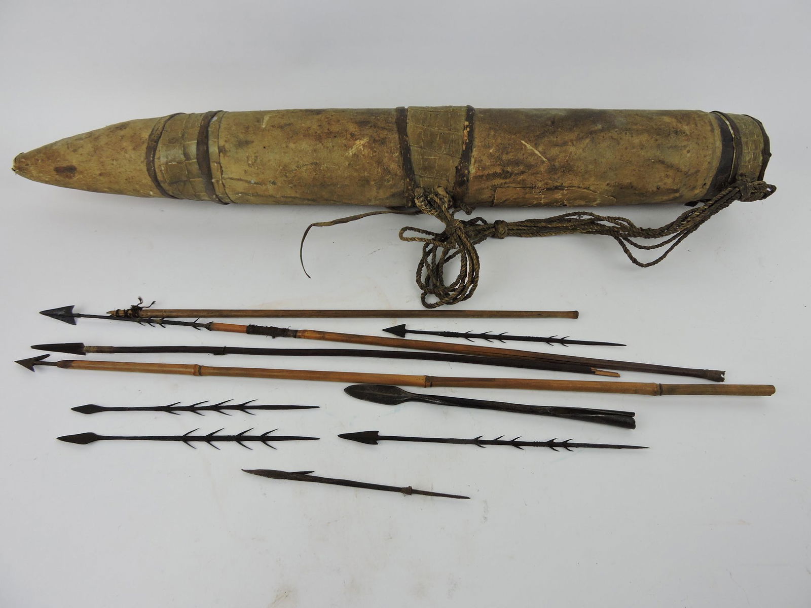 Lot of 9 hand forged iron arrow (1 of 1)