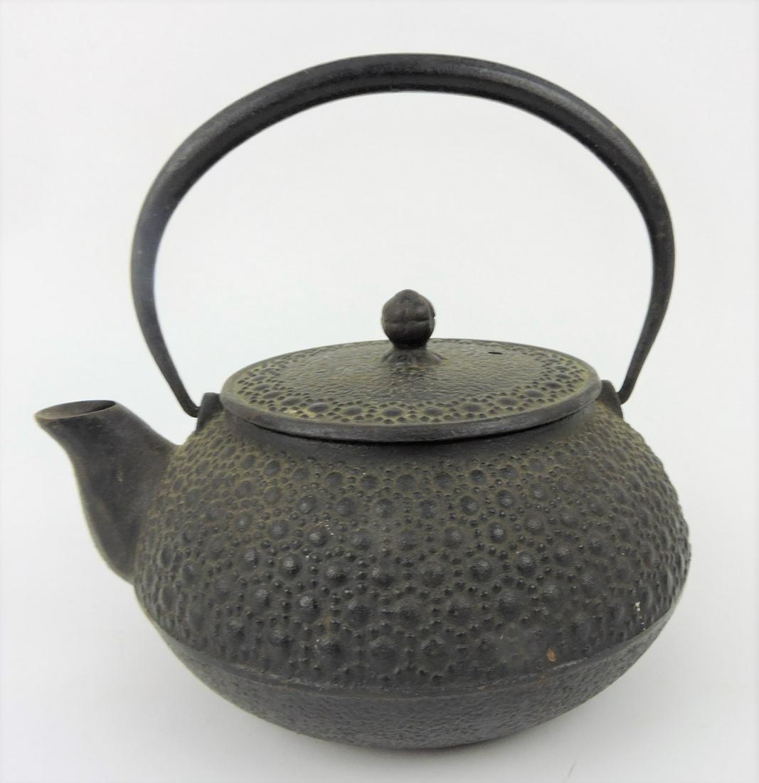 Japanese cast iron teapot, 6": .