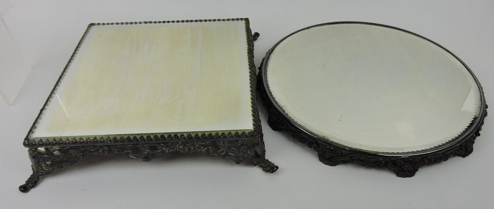 Lot of 2 silver plate mounted (1 of 1)