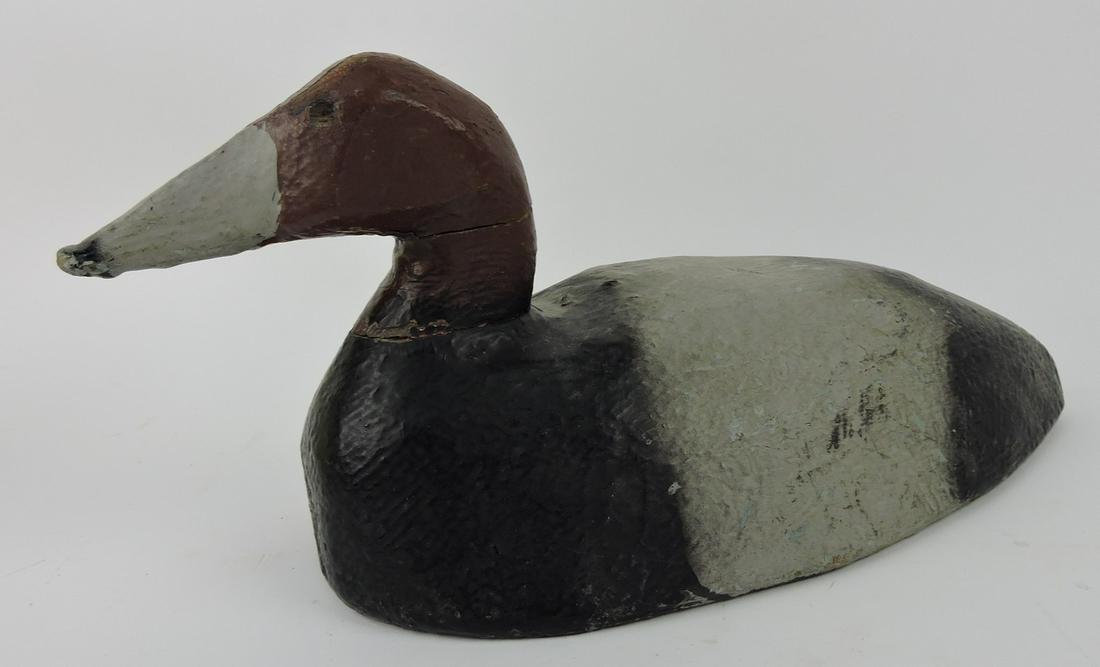 Early wooden duck decoy, 16" (1 of 2)