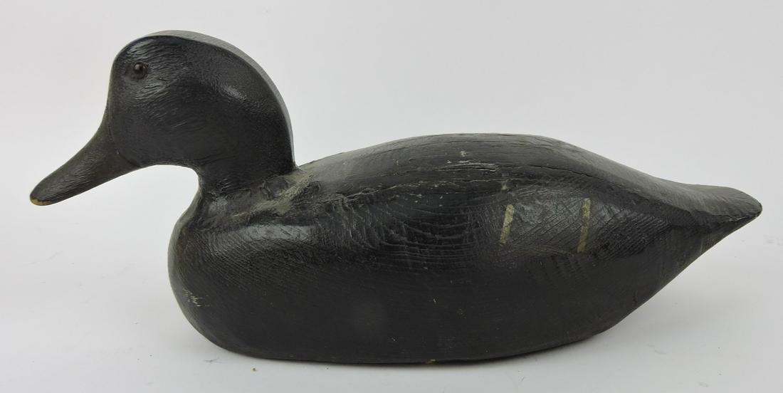 Early wooden duck decoy, 15 1/2" (1 of 3)