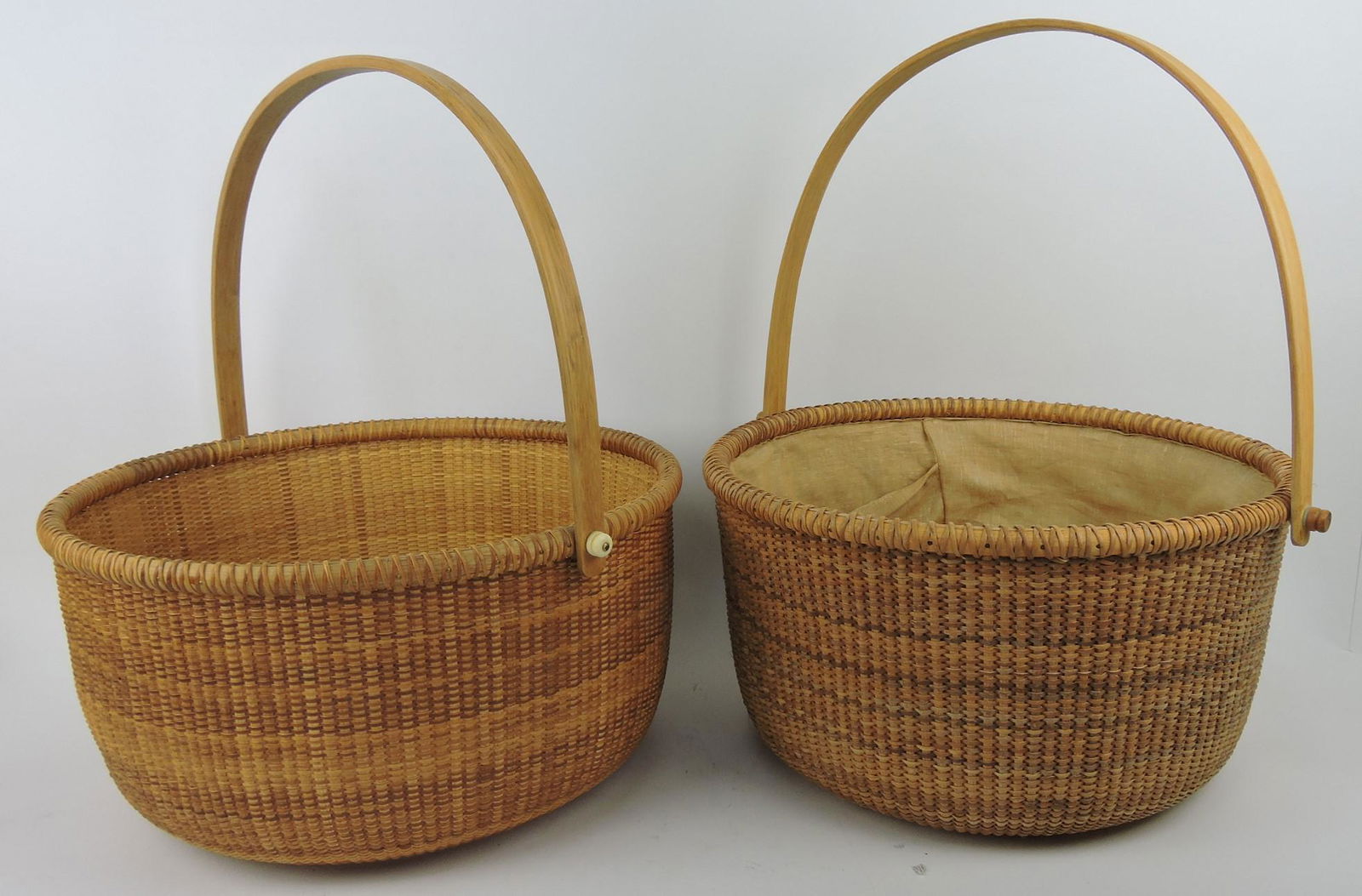 Nantucket basket lot of 2, 15"d (1 of 1)