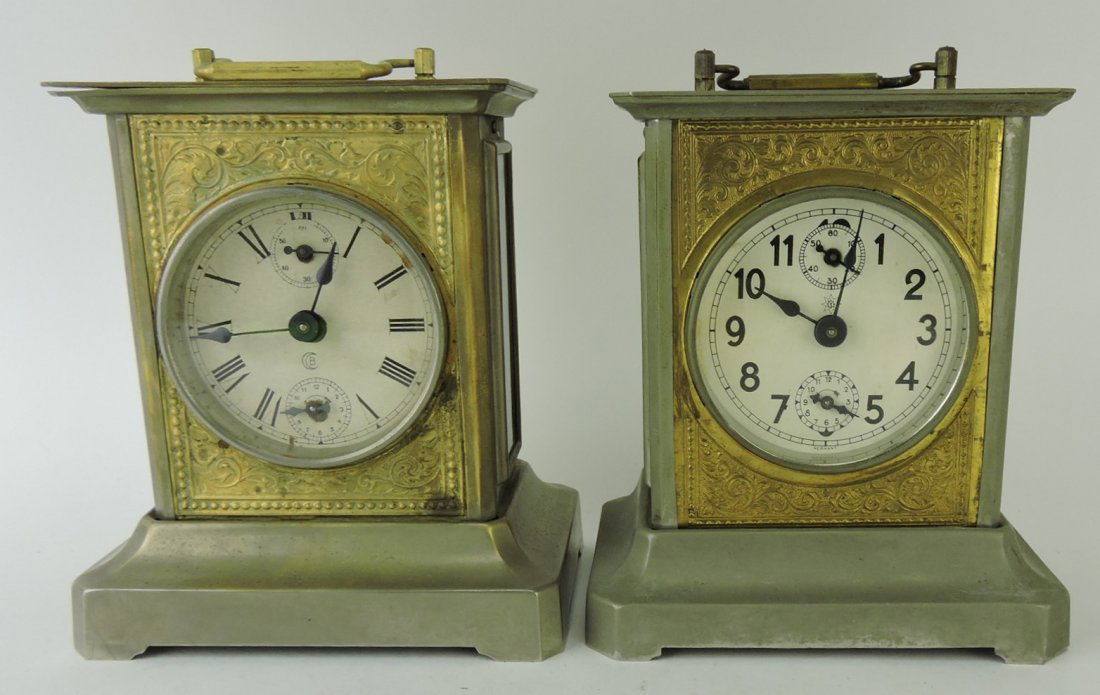 Lot of 2 German carriage clocks (1 of 1)