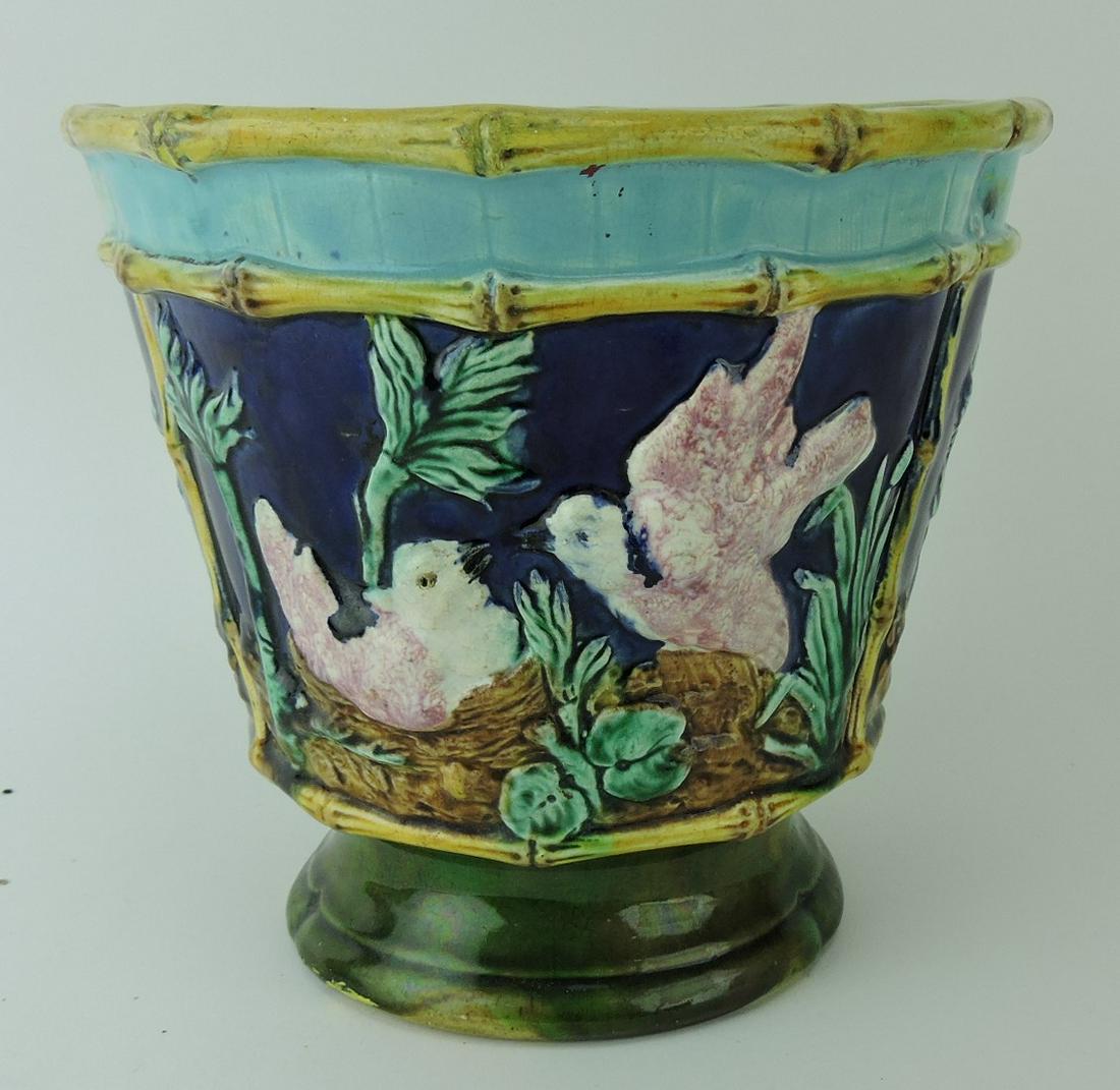 Forester majolica cobalt cachepot with (1 of 1)