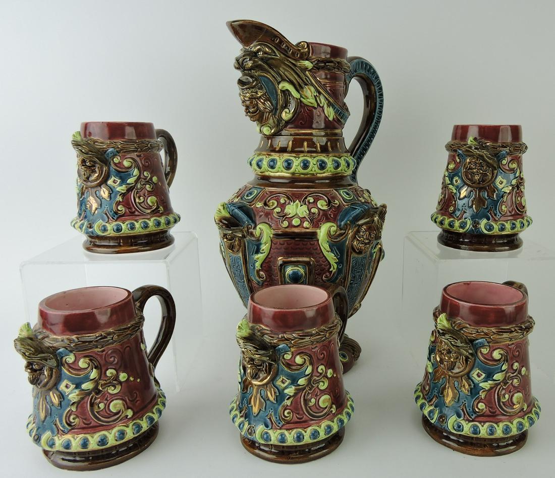 Gerbing and Stephan majolica tankard, (1 of 1)
