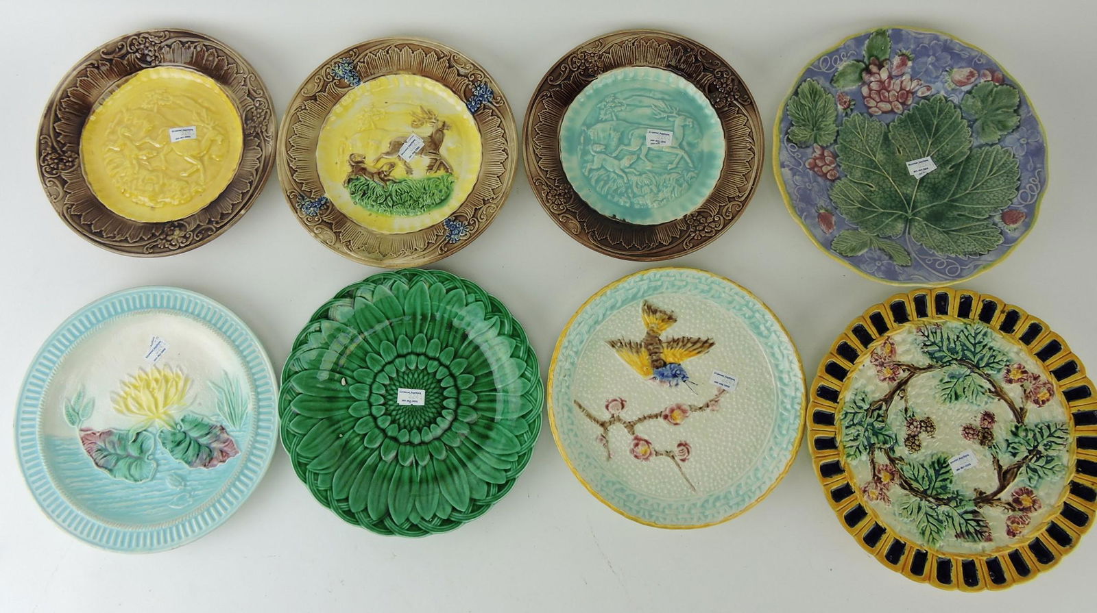 Majolica lot of 8 plates (1 of 1)