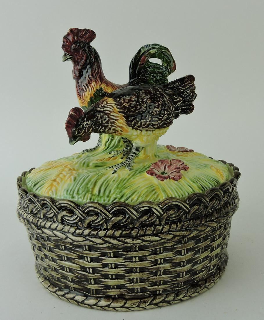 Continental chickens covered tureen,: 7 1/2"