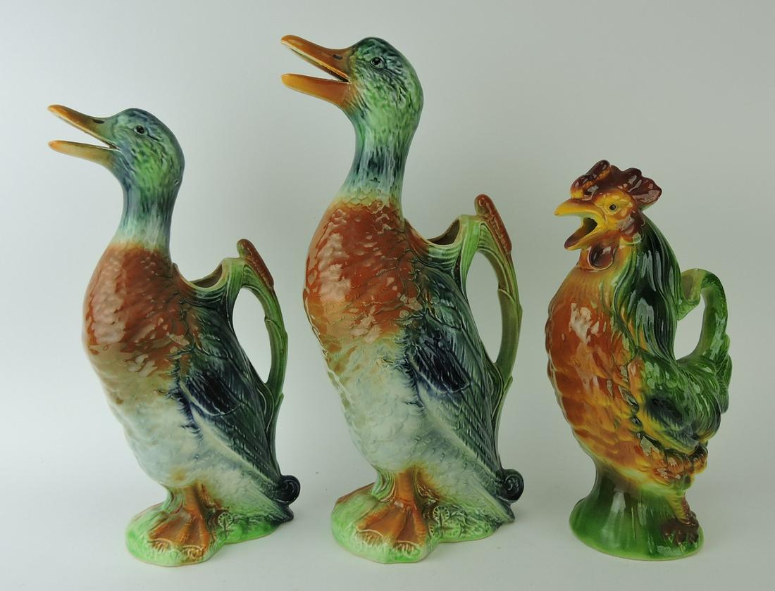 St. Clement majolica lot of 2 duck (1 of 1)