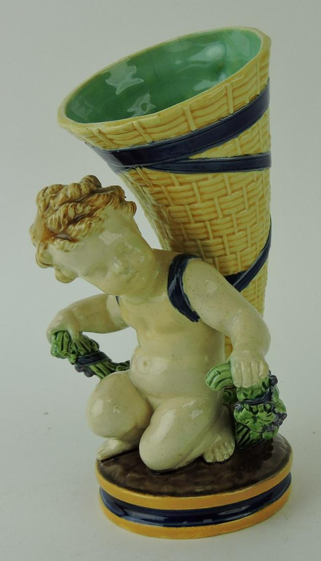 Minton majolica cherub cornucopia (1 of 1)