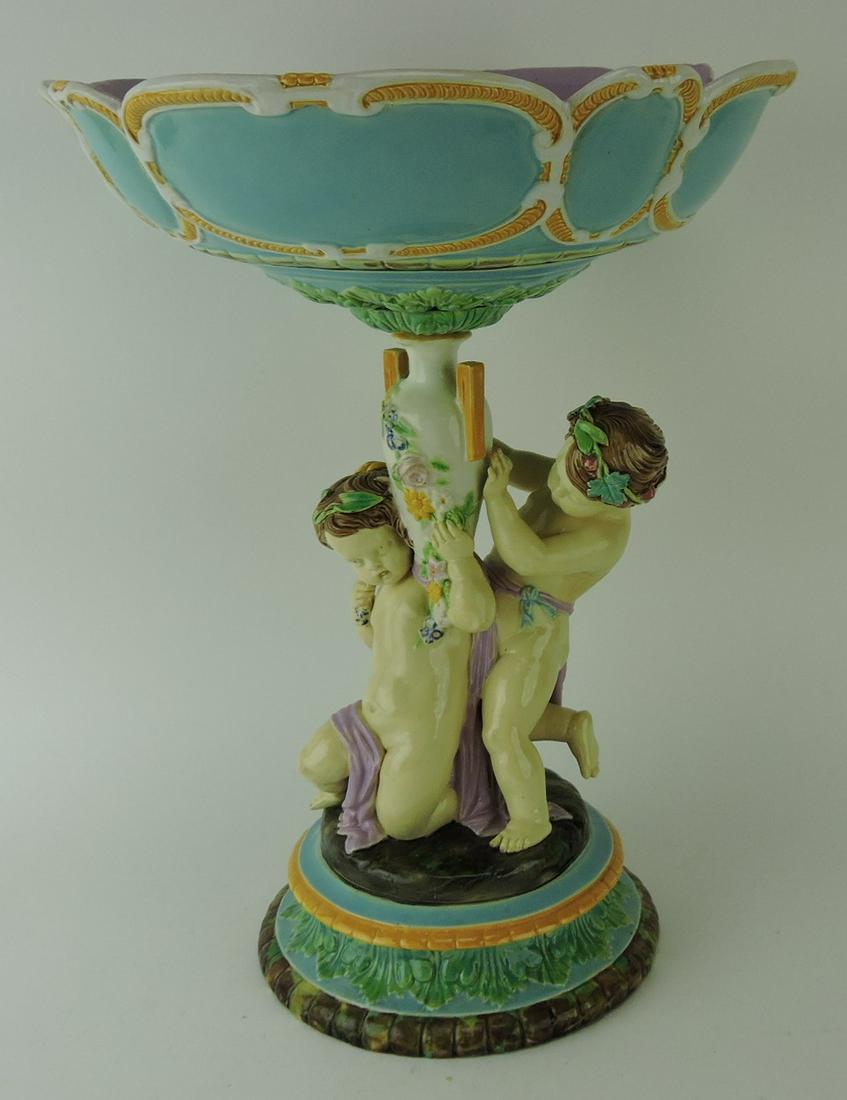 George Jones majolica tall compote (1 of 1)