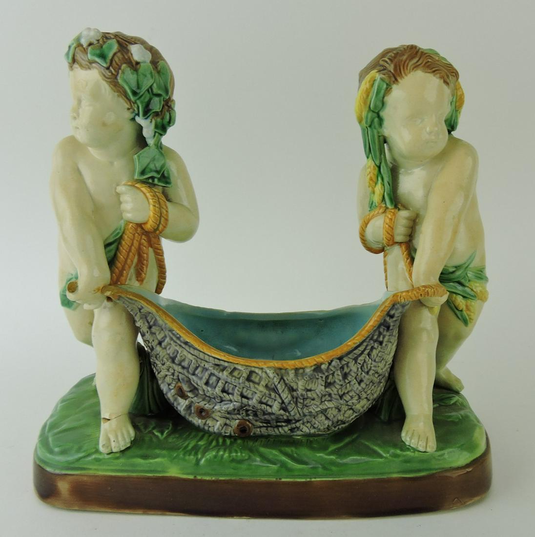 English majolica table center with (1 of 1)