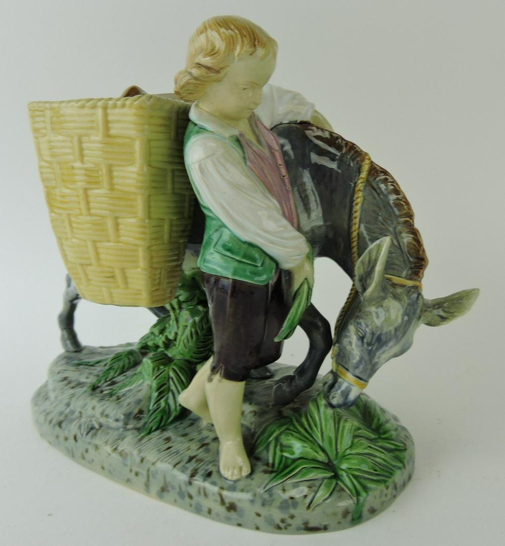 Minton majolica man with donkey (1 of 1)