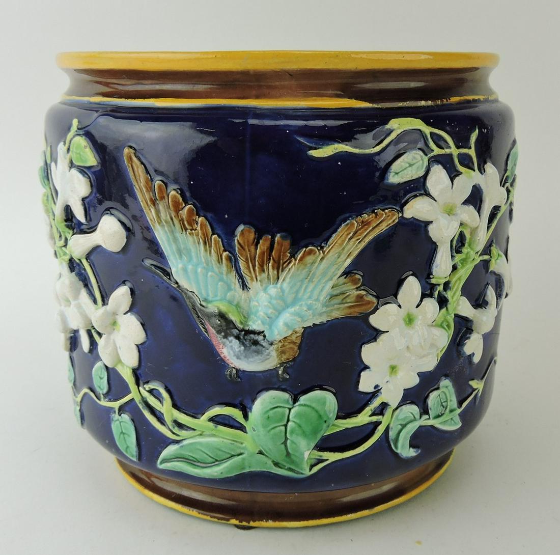 George Jones majolica cobalt hummingbird (1 of 1)