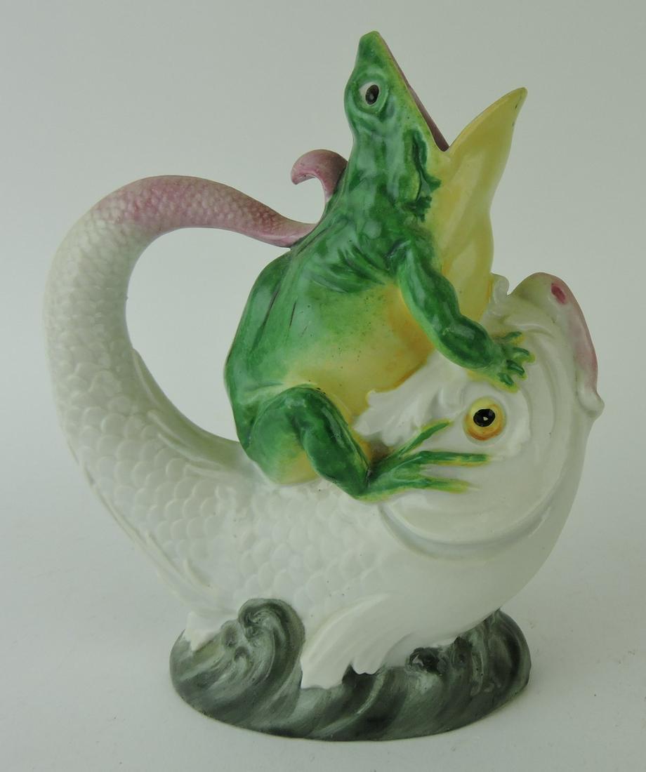 Minton porcelain frog on dolphin (1 of 1)