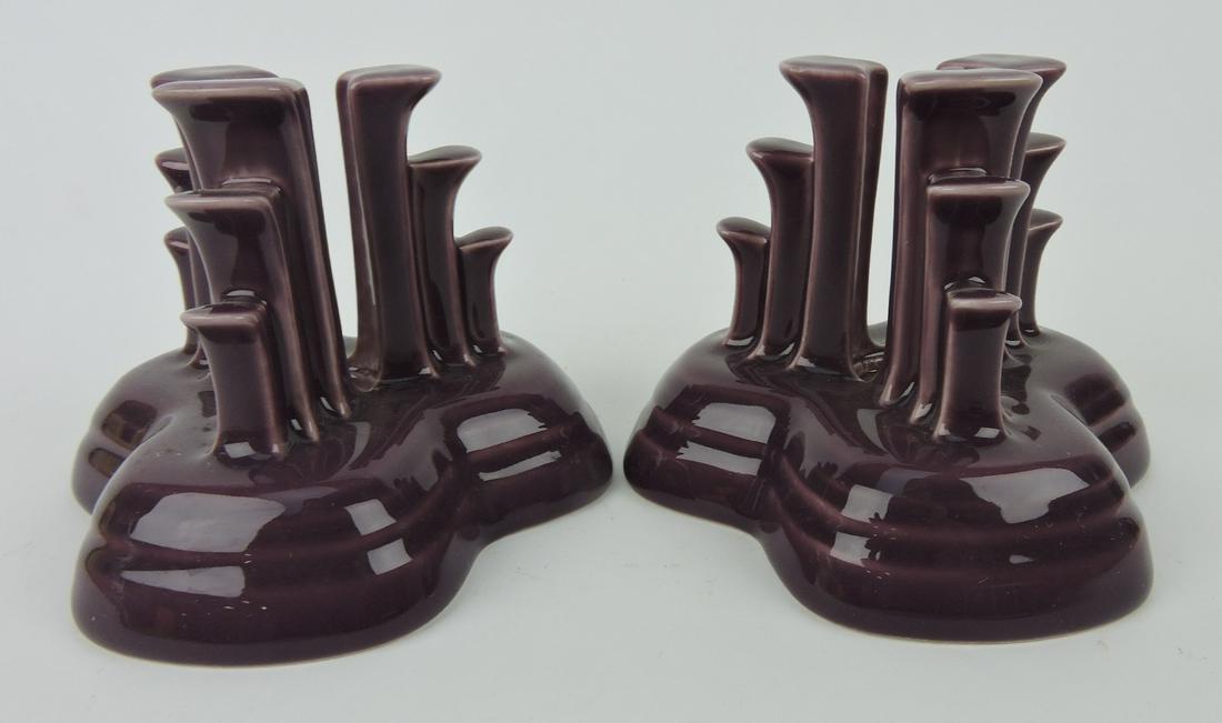 Fiesta Post 86 pair pyramid candle holders, (1 of 1)