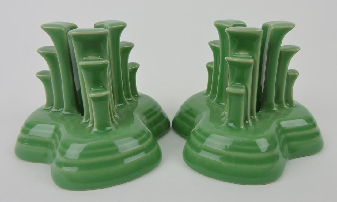 Fiesta Post 86 pair pyramid candle holders, (1 of 1)