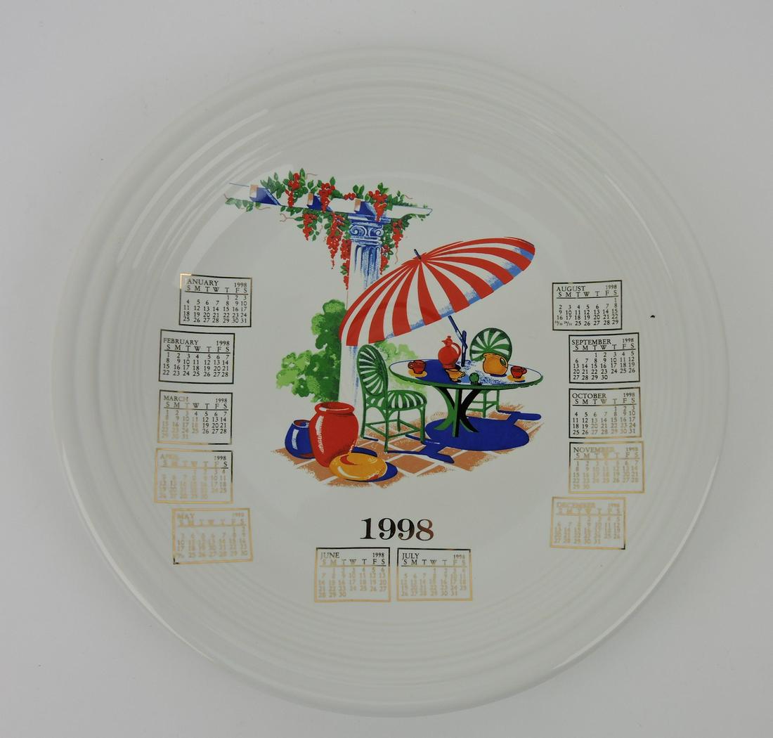 Fiesta Post 86 Sun Porch 1998 calendar plate (1 of 1)