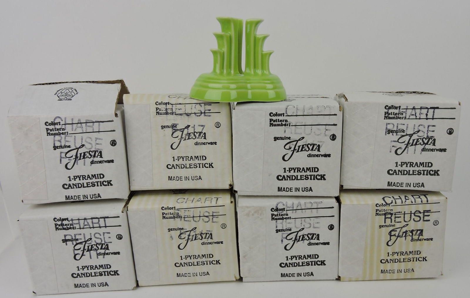 Fiesta Post 86 chartreuse lot of 4 pair (1 of 1)