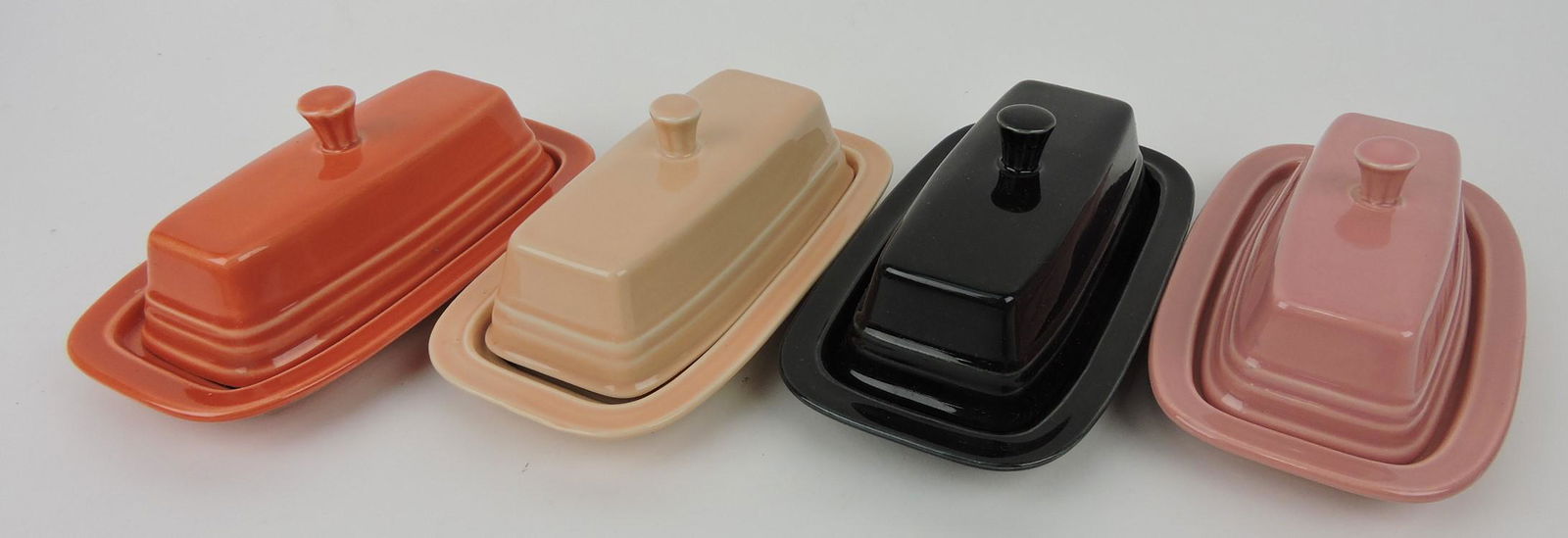 Fiesta Post 86 lot of 4 butter dishes: (1 of 1)