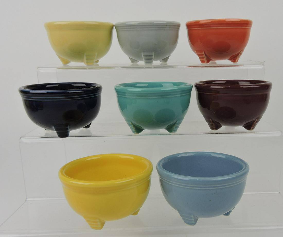 Fiesta Post 86 lot of 8 candle bowls,: mixed