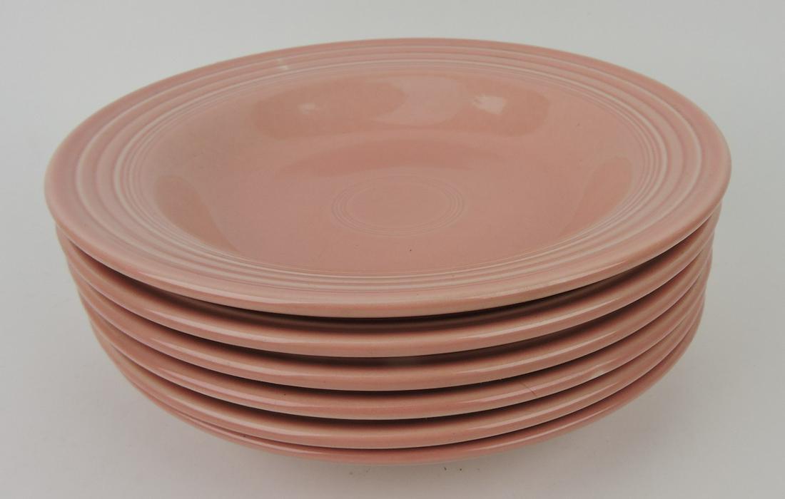 Fiesta Post 86 lot of 6 rose deep plates (1 of 1)