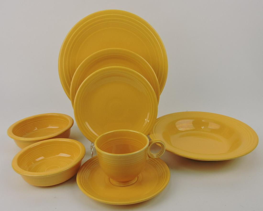 Fiesta yellow 9 piece place setting (1 of 1)