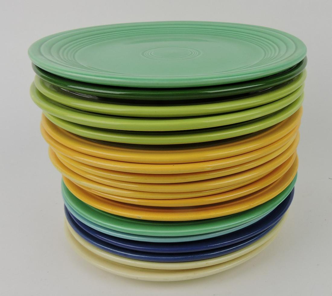 Fiesta 9" plate group, 18 mixed (1 of 1)