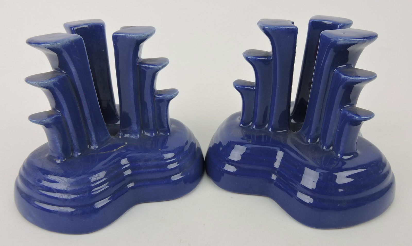 Fiesta tripod pair candle holders, cobalt, (1 of 1)