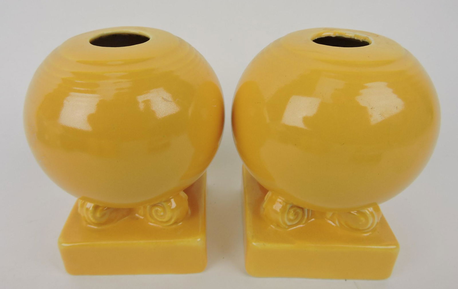 Fiesta bulb pair candle holders, yellow (1 of 1)
