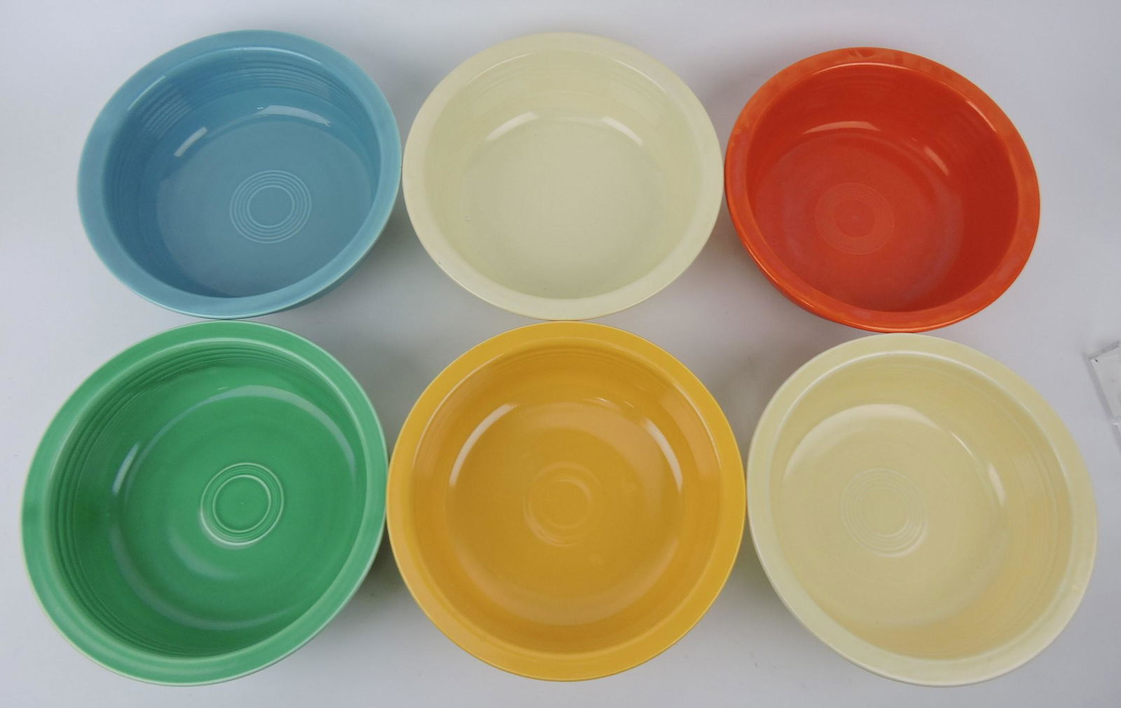 Fiesta 9 1/2" nappy bowl group, 6 mixed (1 of 1)