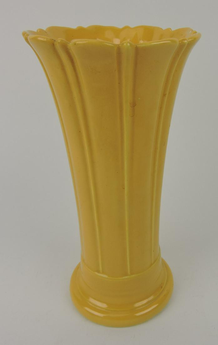Fiesta 10" flower vase, yellow, rim nicks (1 of 1)
