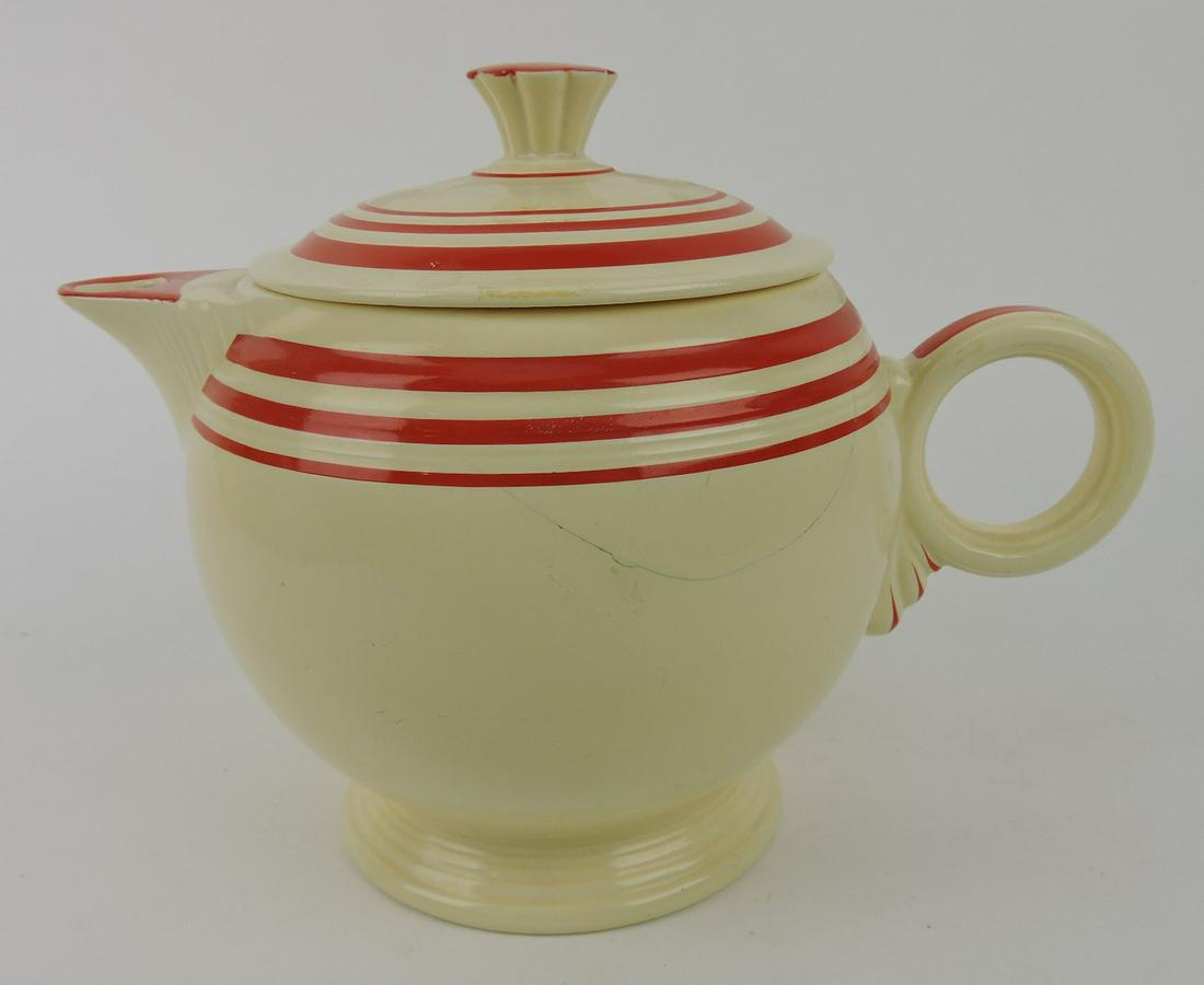 RARE Fiesta large teapot, ivory with (1 of 4)