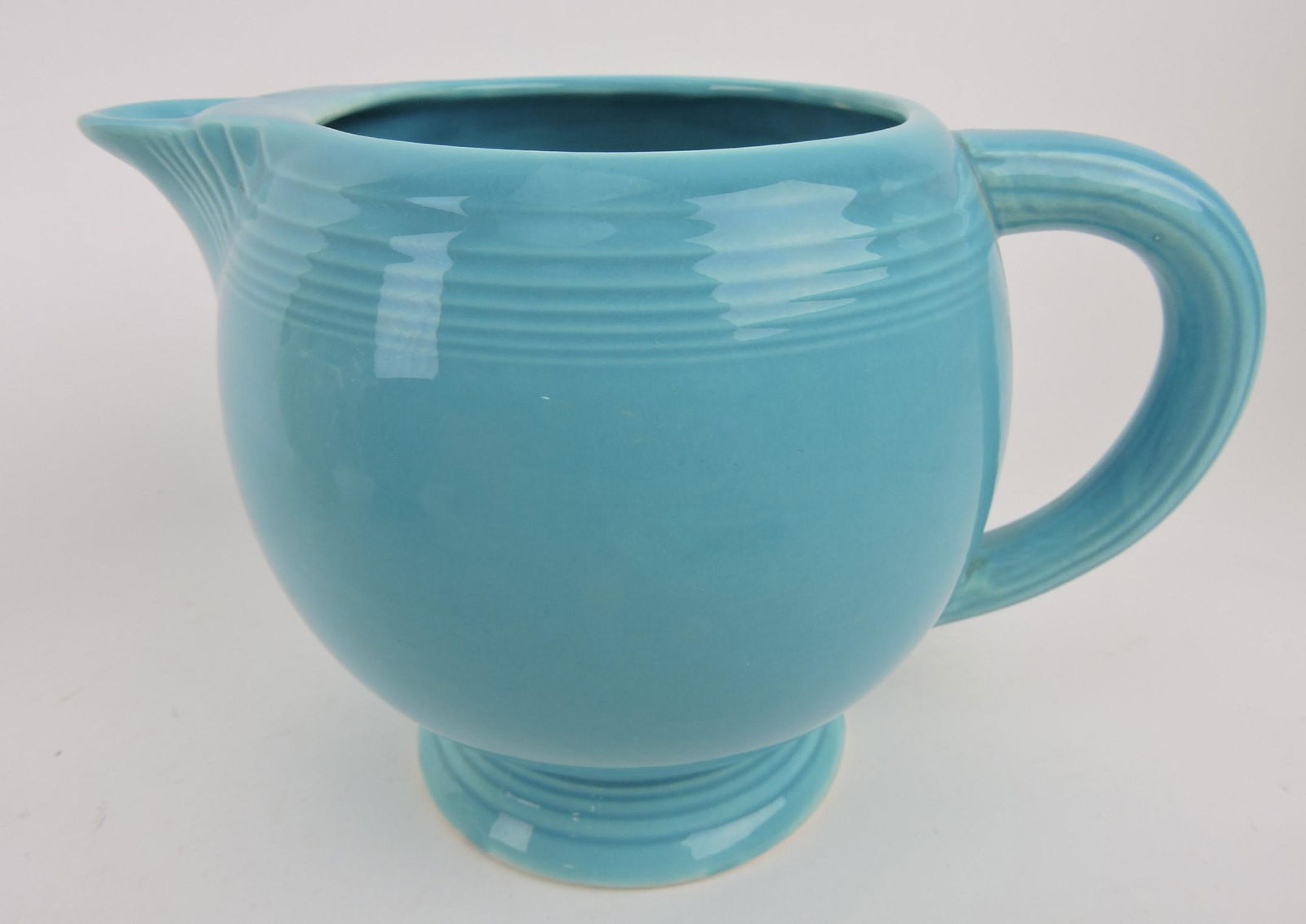 Fiesta ice lip pitcher, turquoise (1 of 1)