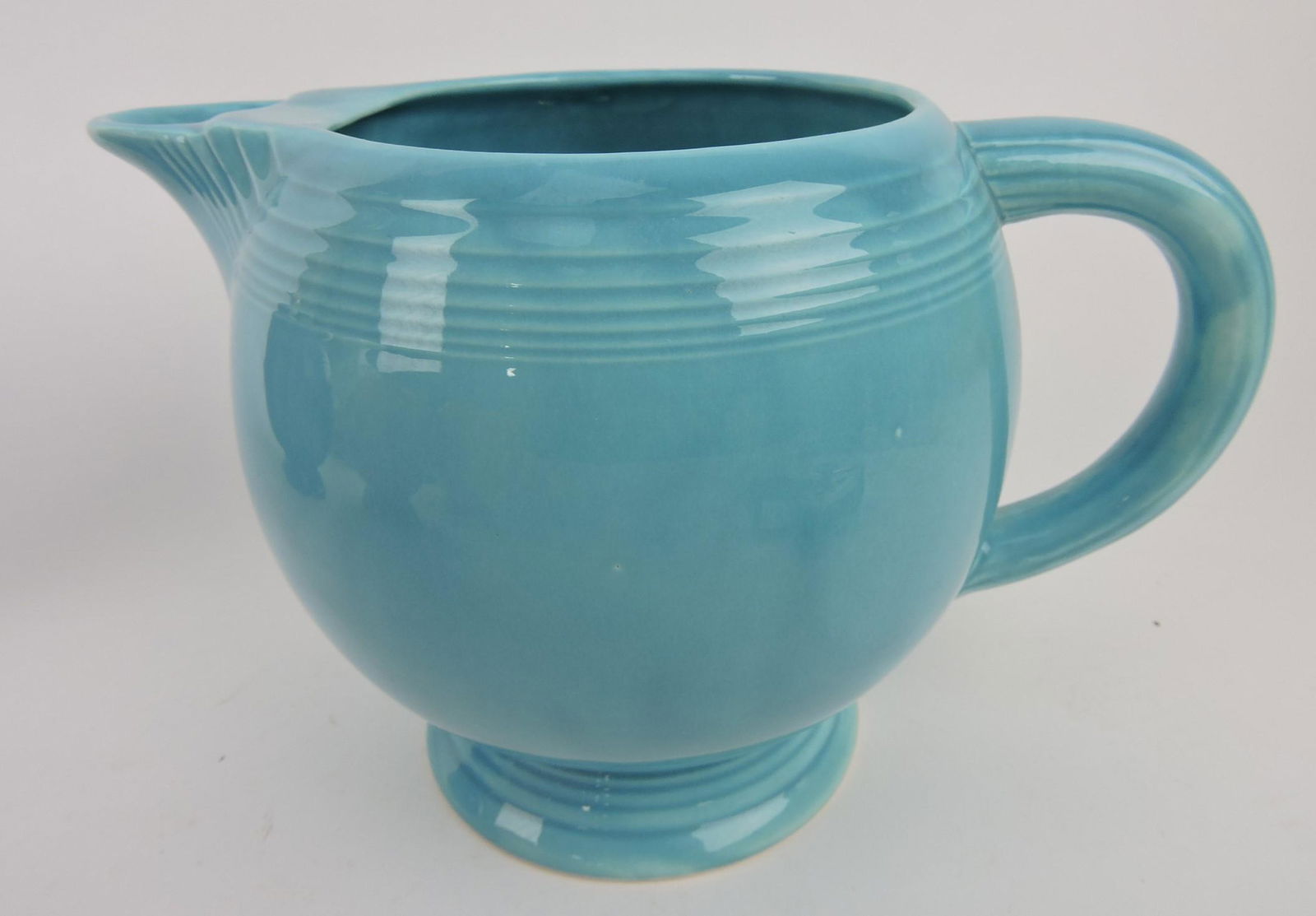 Fiesta ice lip pitcher, turquoise (1 of 1)