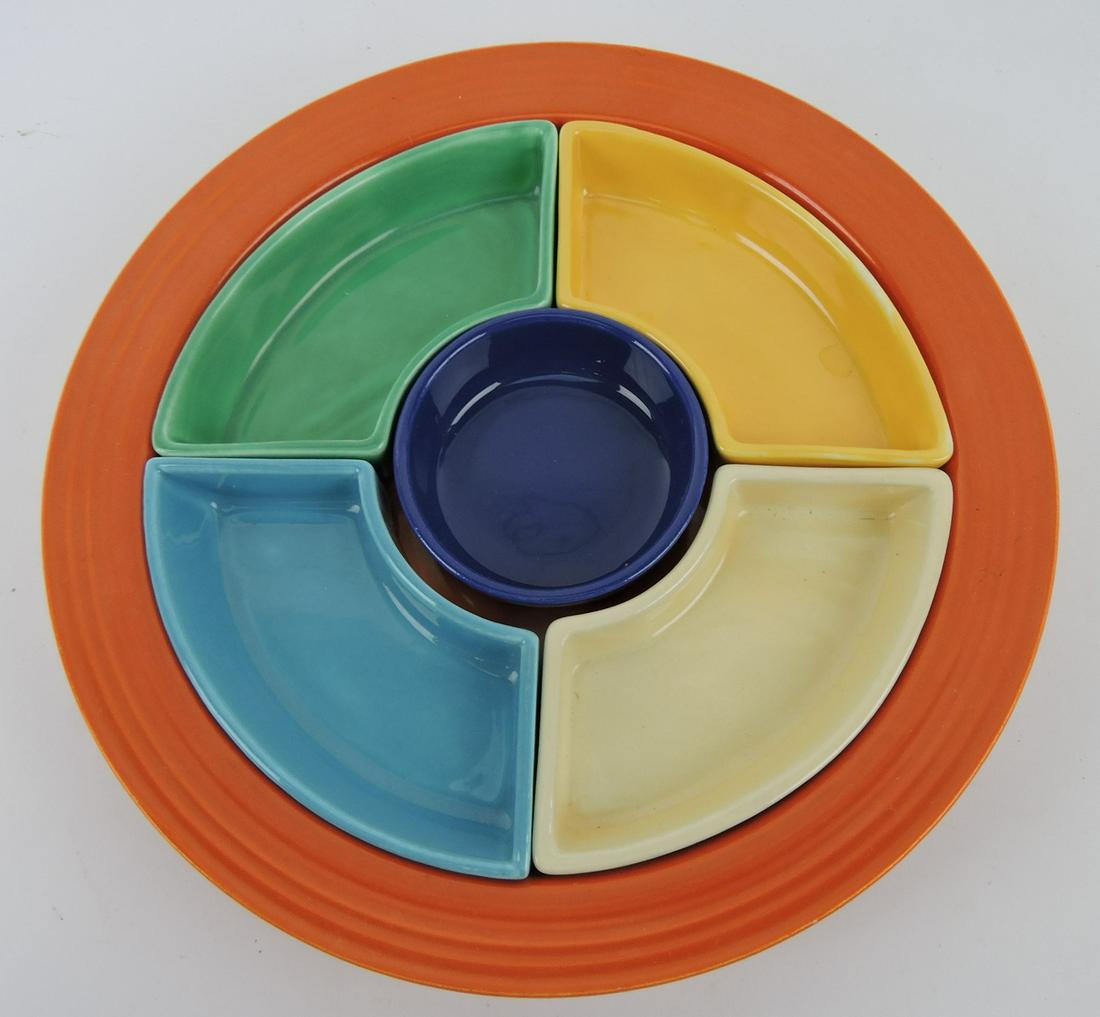 Fiesta relish tray, red tray, all 6 colors, (1 of 1)