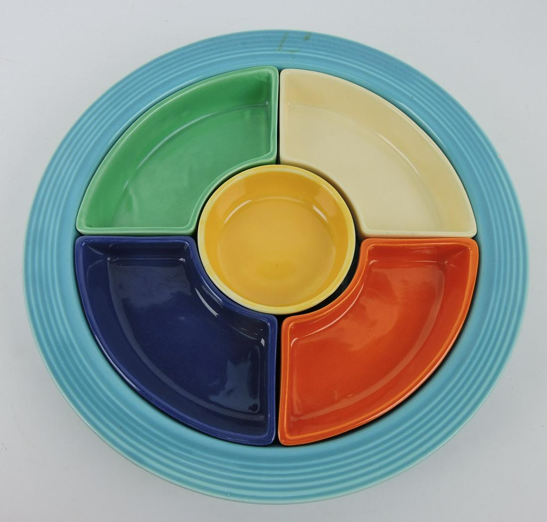 Fiesta relish tray, turquoise, all 6 colors (1 of 1)