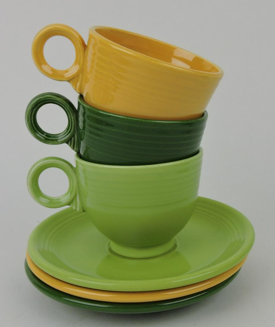 Fiesta cup & saucer group, lot of 3, mixed (1 of 1)