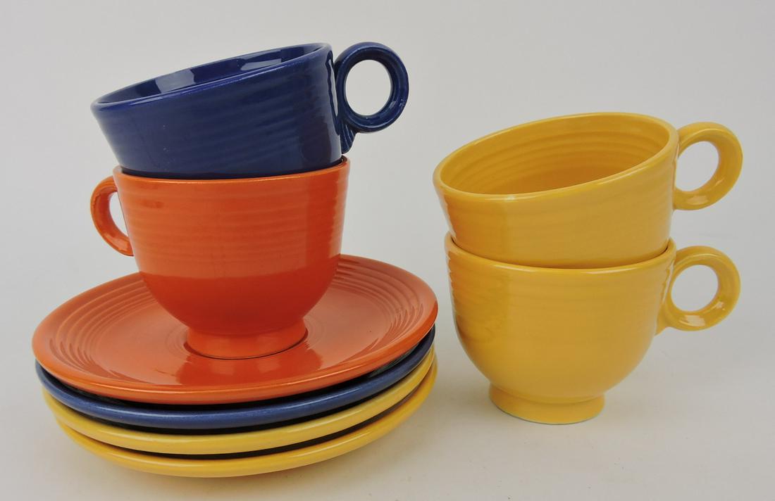 Fiesta cup & saucer group, 4 flat bottom (1 of 1)