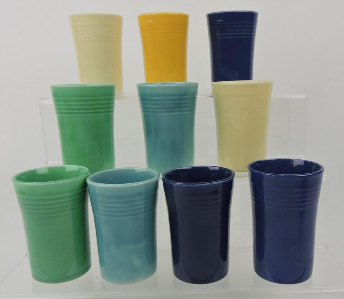 Fiesta juice tumbler group, 10 mixed: .