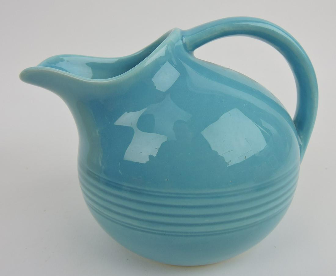 Fiesta Harlequin novelty creamer,: turquoise