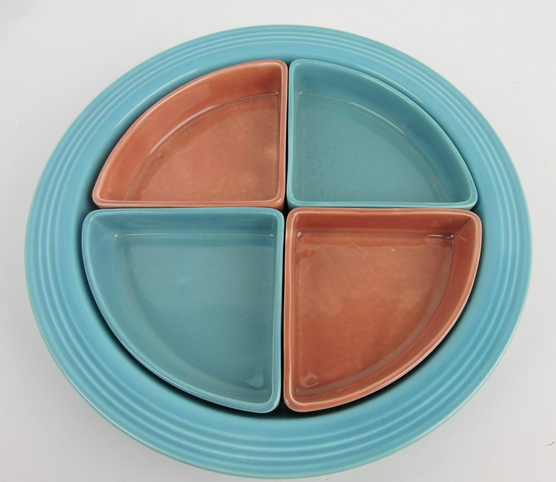 Fiesta Harlequin relish tray, unmarked (1 of 1)