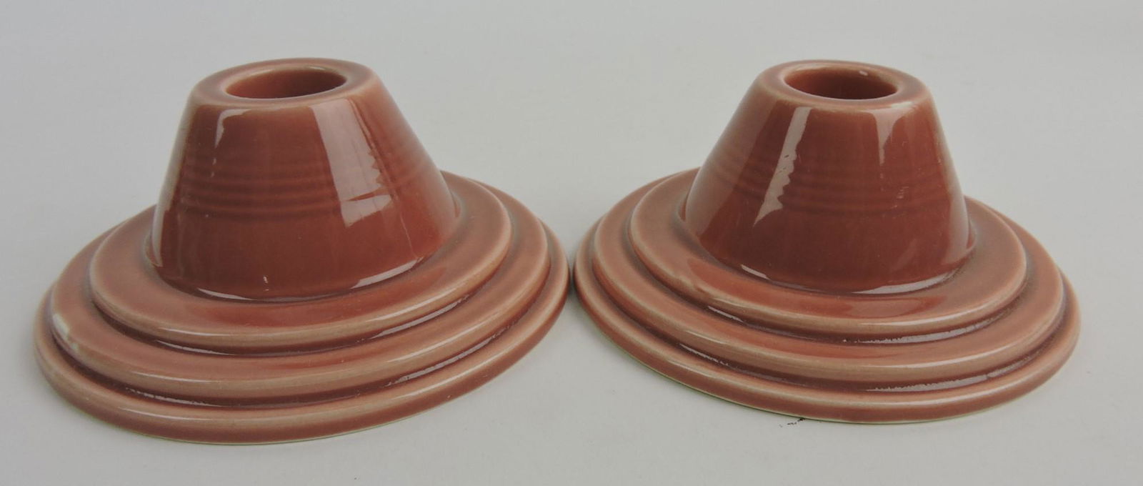 Fiesta Harlequin pair of candle holders, (1 of 1)