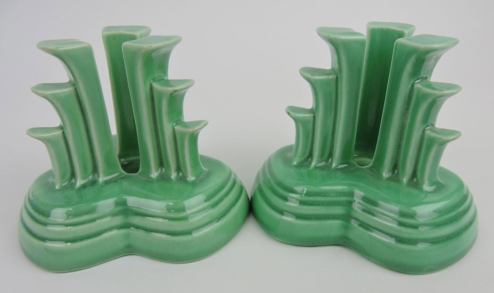 Fiesta pair of tripod candle holders, (1 of 1)