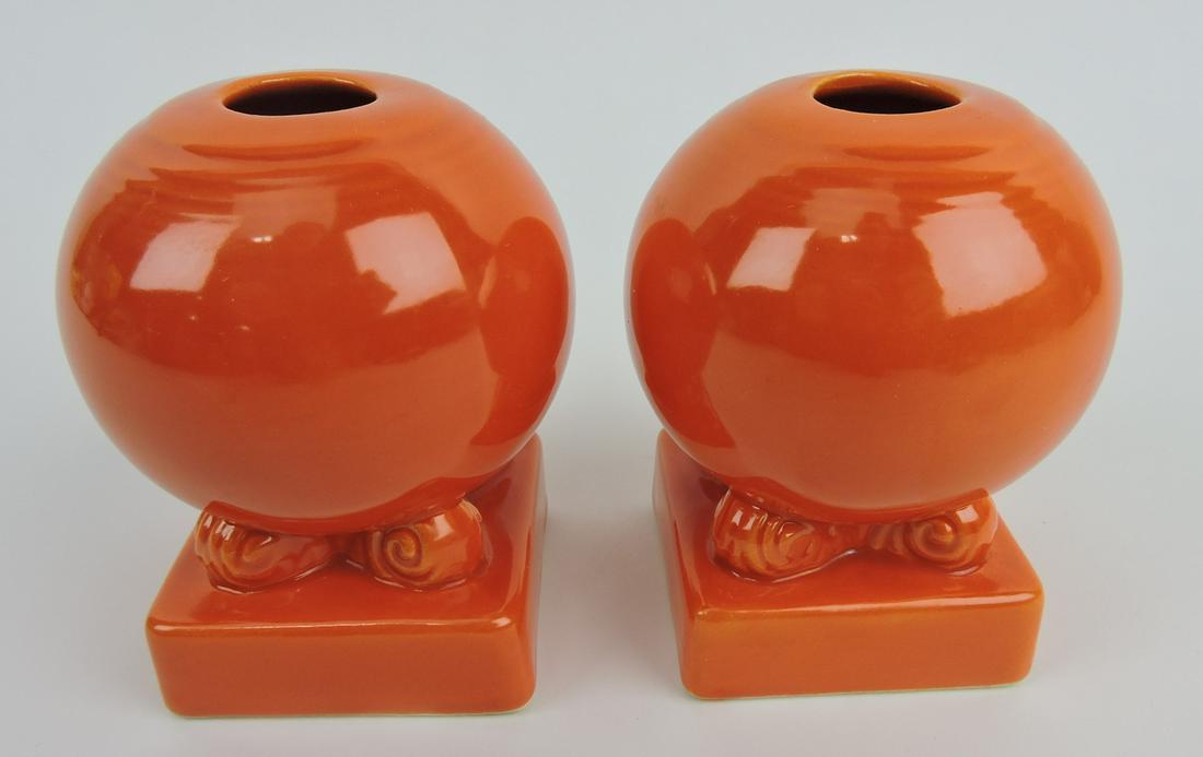Fiesta pair of bulb candle holders, red (1 of 1)