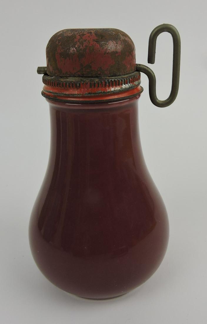 Fiesta style Drip-Cut maroon syrup pitcher (1 of 1)