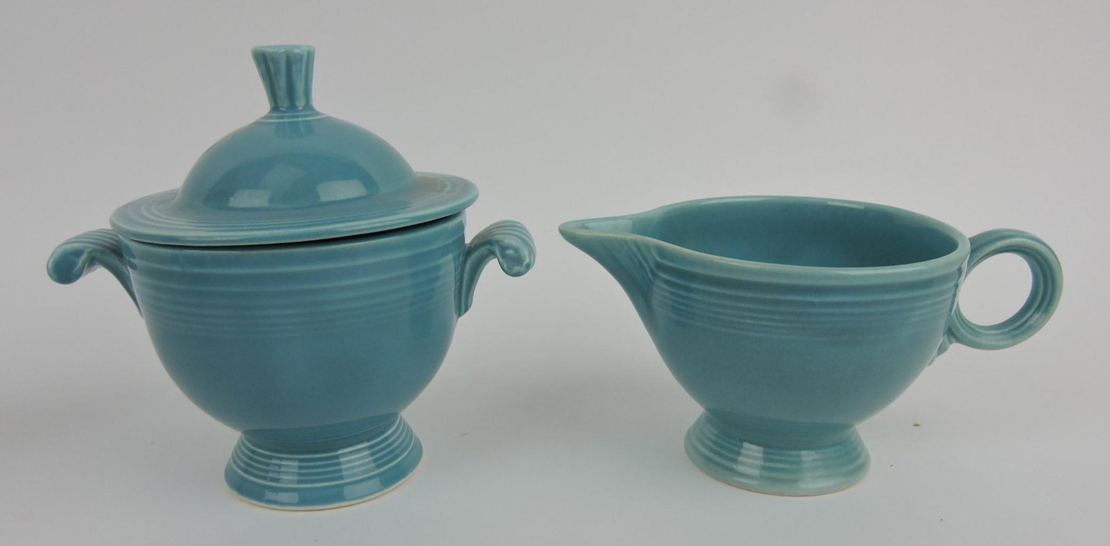 Fiesta cream & sugar, turquoise: .
